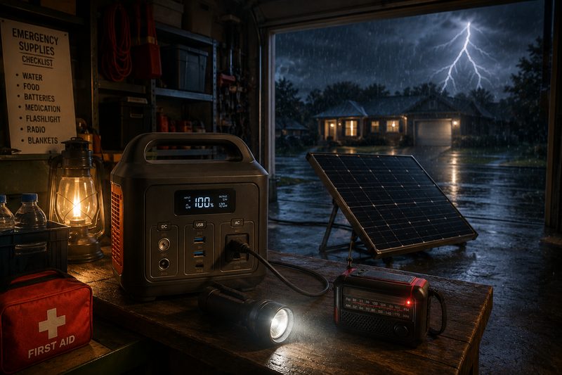Solar phone charger outdoors