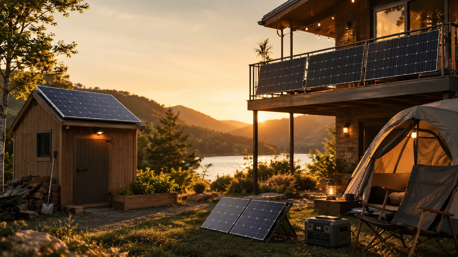 Solar panels on various installations