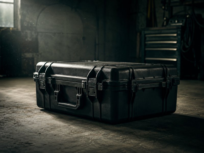 Black Pelican-style waterproof rugged case