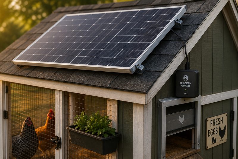Solar powered chicken coop